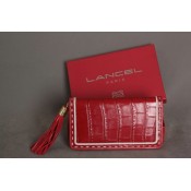 Lancel Le Premier Flirt Portefeuilles Porte-Monnaie Veau Facon Croco Rouge